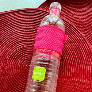 Glass drinking bottle